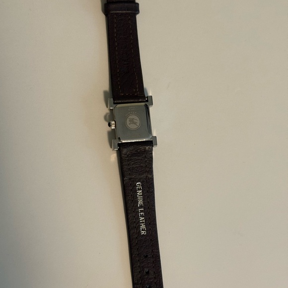 Burberry Silver and Tan Square Watch - Picture 3 of 4